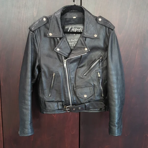 LA Roxx | Jackets & Coats | La Roxx Vintage Leather Biker Jacket L